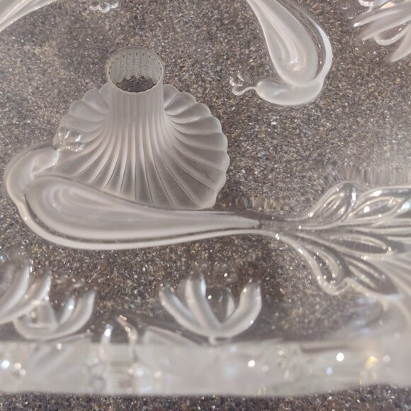 Mikasa Crystal Peacock Cake Stand - vintage - Picture 14 of 16